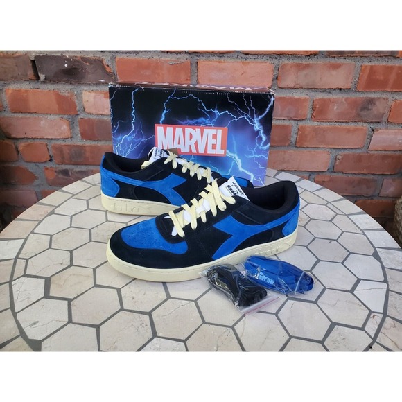 Diadora Other - Diadora X Men 97 Magic Basket Low Storm Black Blue‎ Marvel New w/Box Size 11.5